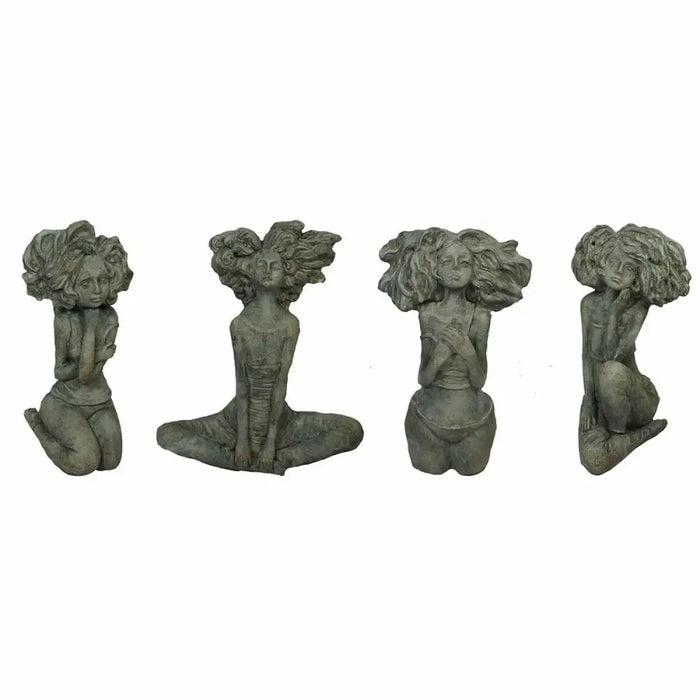 Декоративна фигурка DKD Home Decor Дама Сив Цимент (20 x 9