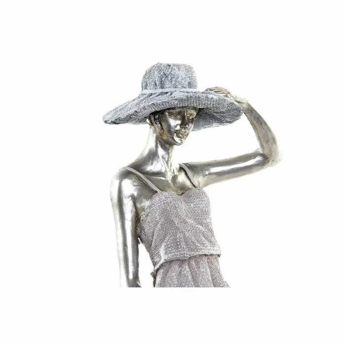 Декоративна фигурка DKD Home Decor Дама Сребрист Колело