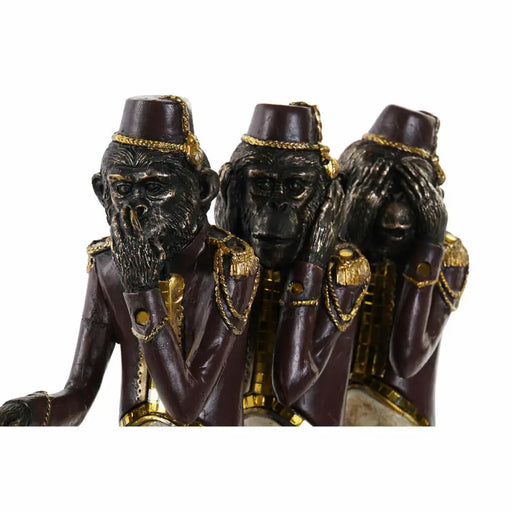 Декоративна фигурка DKD Home Decor Маймуна Триколка Черен