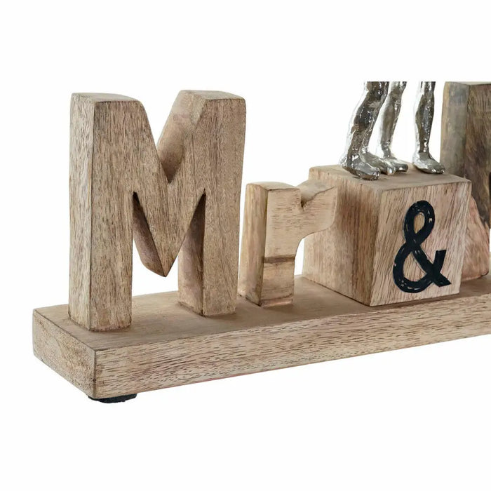 Декоративна фигурка DKD Home Decor Mr & Mrs Сребрист