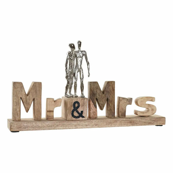 Декоративна фигурка DKD Home Decor Mr & Mrs Сребрист