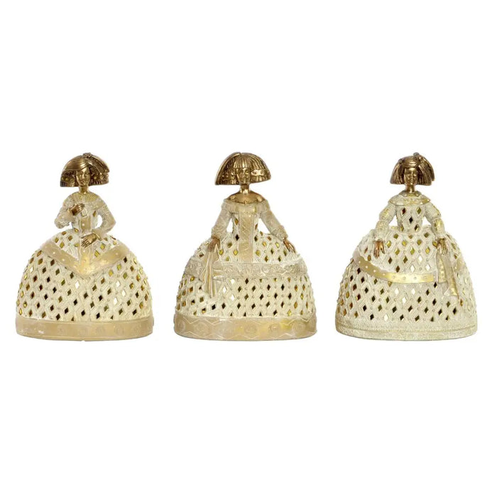 Декоративна фигурка DKD Home Decor Огледало Бежов Златен