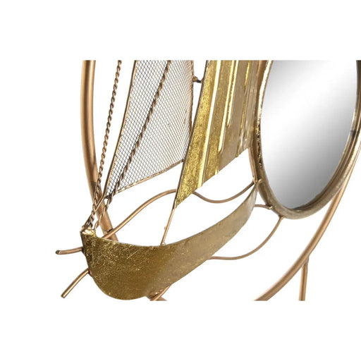 Декоративна фигурка DKD Home Decor Огледало Златен Метал