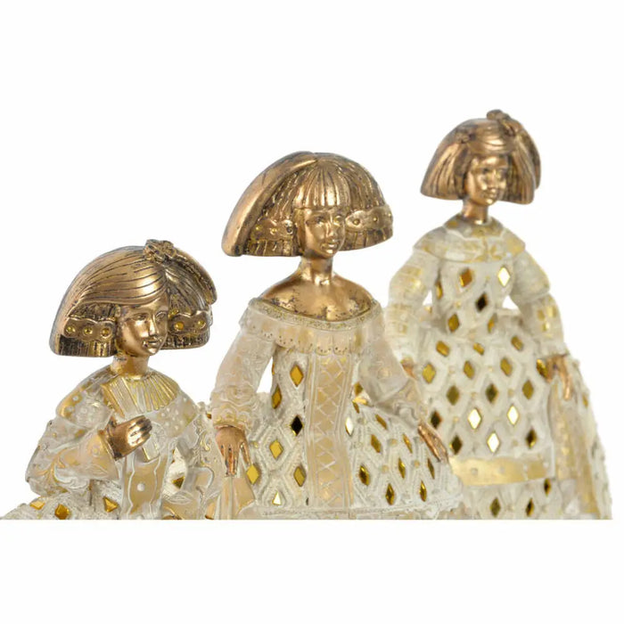 Декоративна фигурка DKD Home Decor Огледало Бежов Златен
