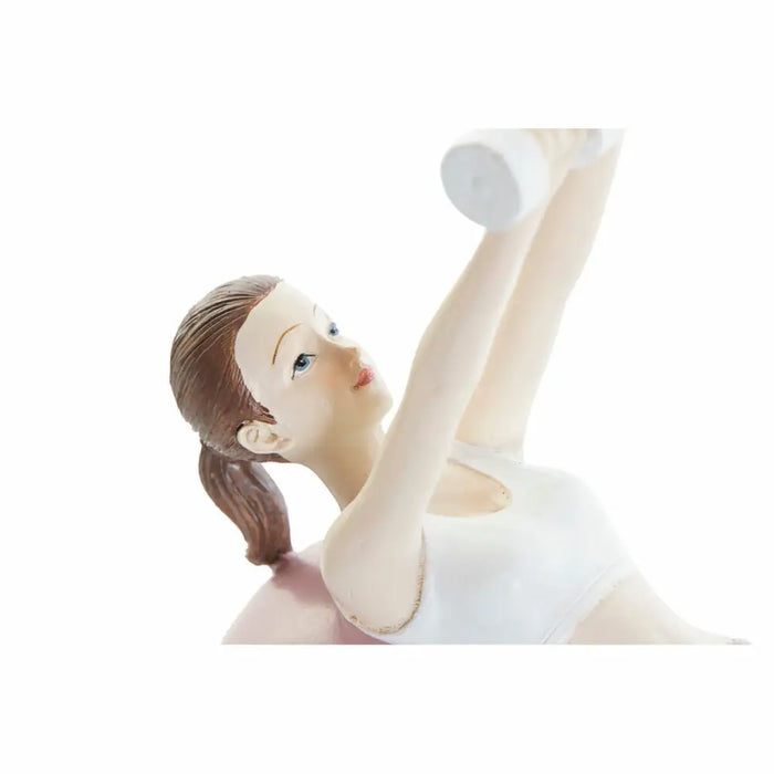 Декоративна фигурка DKD Home Decor Розов Yoga Scandi 18,5 x