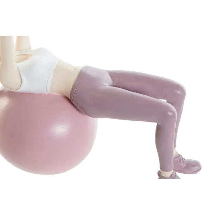 Декоративна фигурка DKD Home Decor Розов Yoga Scandi 18,5 x