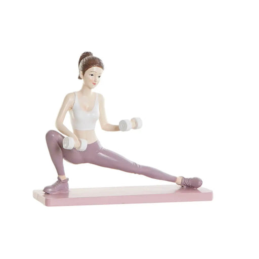 Декоративна фигурка DKD Home Decor Розов Yoga Scandi 20 x 8