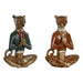Декоративна фигурка DKD Home Decor Син Кафяв Златен Леопард
