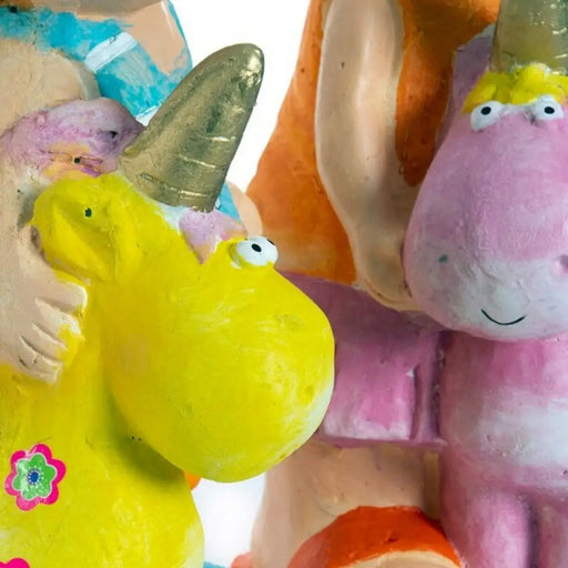 Декоративна фигурка DKD Home Decor Син Розов Деца Еднорог