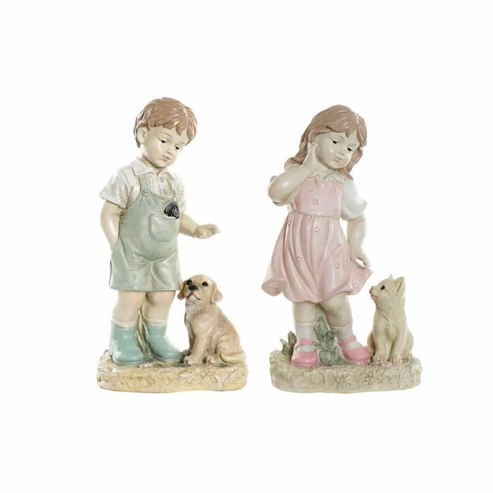 Декоративна фигурка DKD Home Decor Син Розов Смола Дете