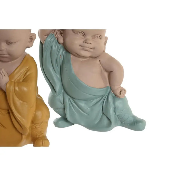 Декоративна фигурка DKD Home Decor Син Розов Жълт Смола