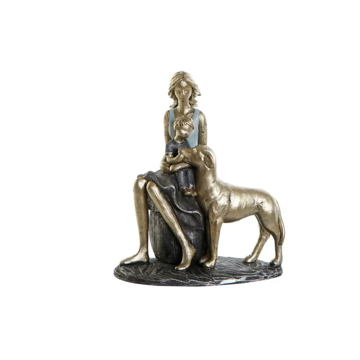 Декоративна фигурка DKD Home Decor Син Златен Дама 15 x 9,5