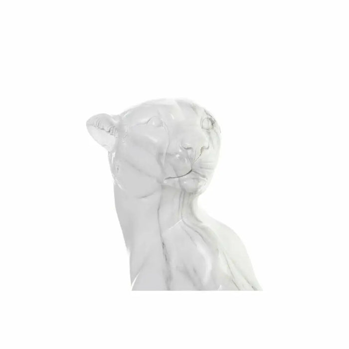 Декоративна фигурка DKD Home Decor Сив Бял Леопард Смола