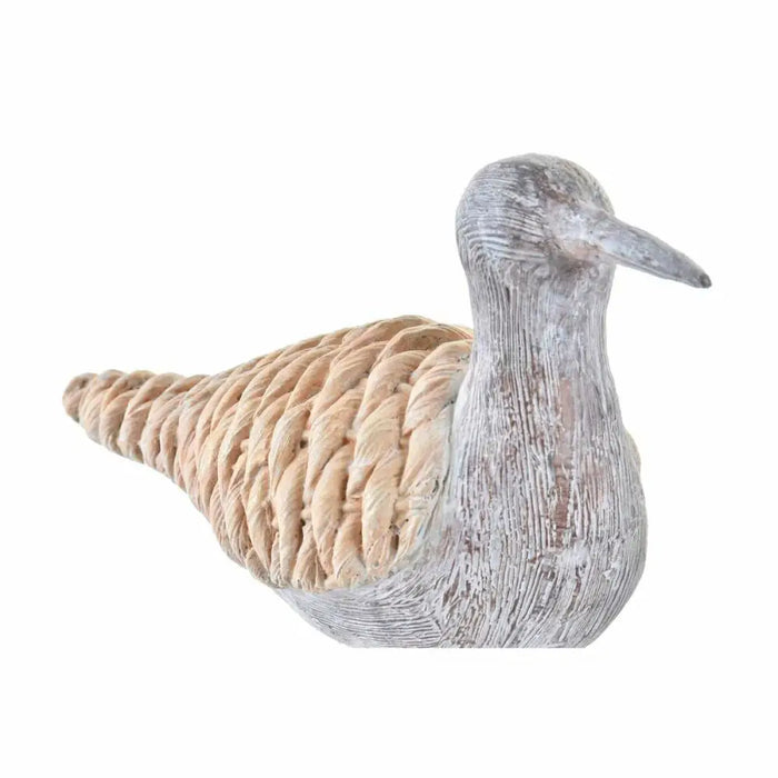 Декоративна фигурка DKD Home Decor Сив Естествен Птици