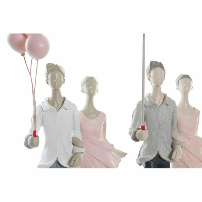 Декоративна фигурка DKD Home Decor Сив Розов 18 x 10 x 37