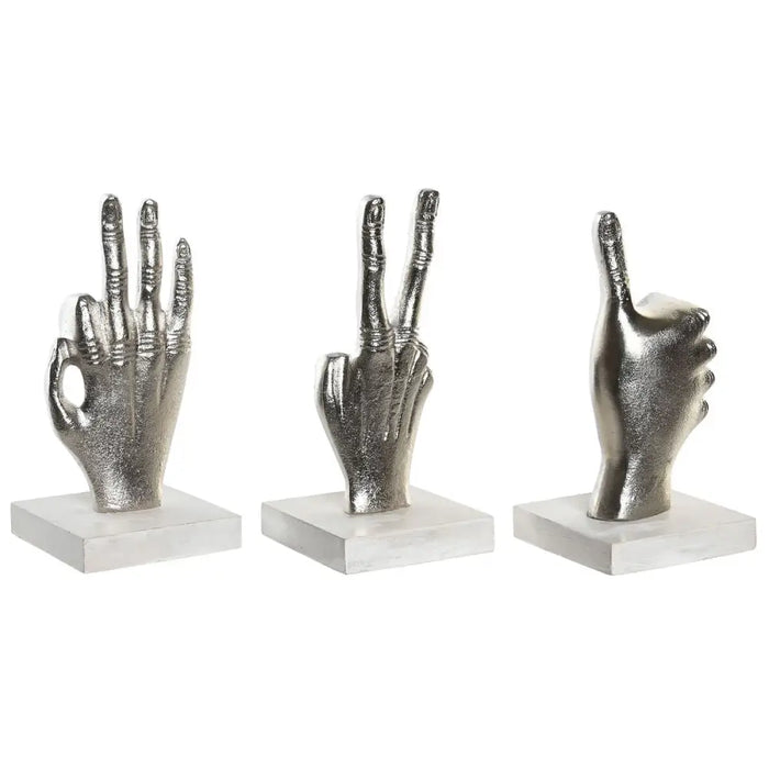 Декоративна фигурка DKD Home Decor Сребрист 10 x 10 x 20 cm