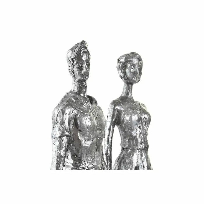 Декоративна фигурка DKD Home Decor Сребрист Черен Смола