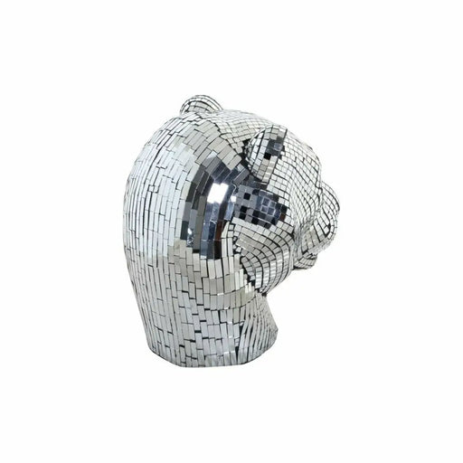 Декоративна фигурка DKD Home Decor Сребрист Леопард Смола