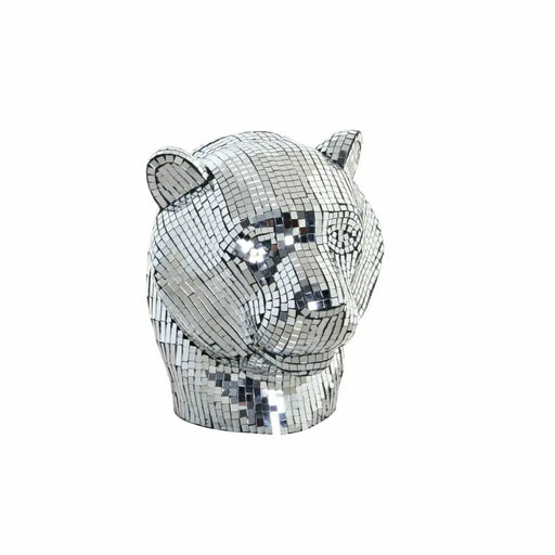 Декоративна фигурка DKD Home Decor Сребрист Леопард Смола