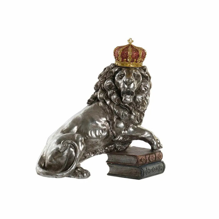 Декоративна фигурка DKD Home Decor Сребрист Лъв Смола (42 x