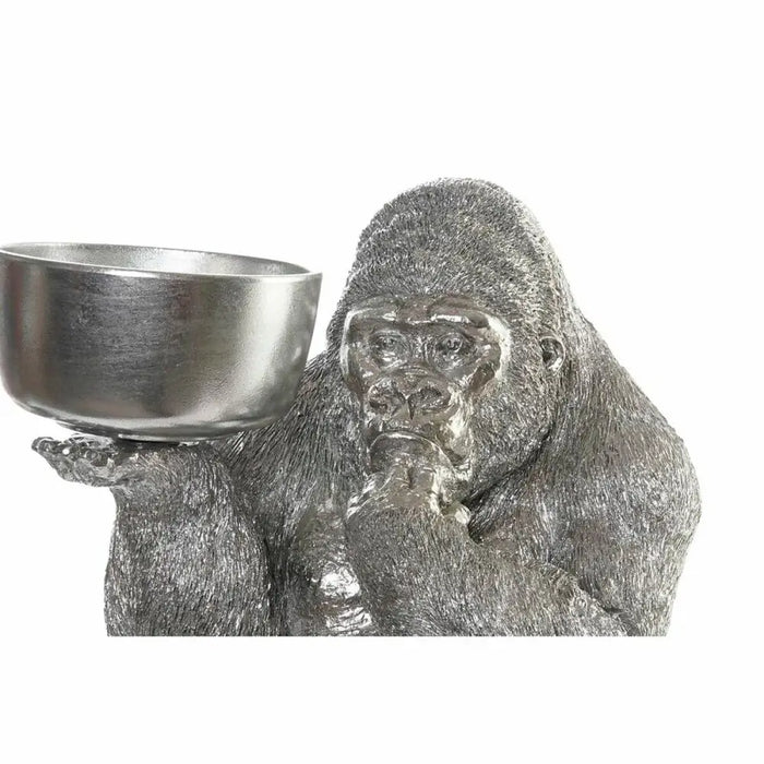 Декоративна фигурка DKD Home Decor Сребрист Смола Горила