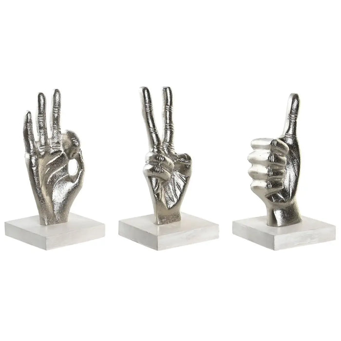 Декоративна фигурка DKD Home Decor Сребрист 10 x 10 x 20 cm
