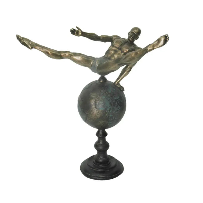 Декоративна фигурка DKD Home Decor Свят Златен Смола