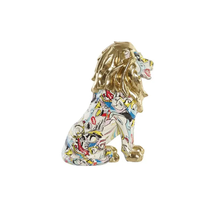 Декоративна фигурка DKD Home Decor Златен Лъв Смола