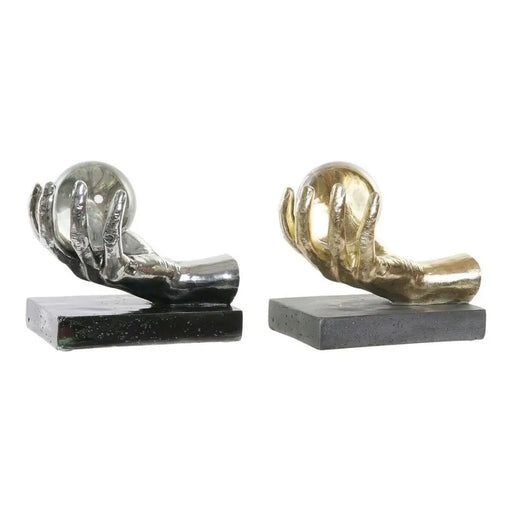 Декоративна фигурка DKD Home Decor Златен Сребрист Ръка 50