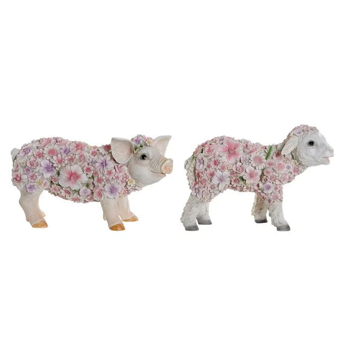 Декоративна фигурка Home ESPRIT Бял Многоцветен Lilled 34 X