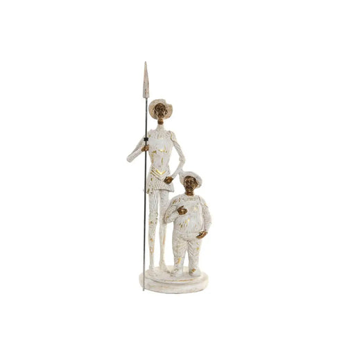 Декоративна фигурка Home ESPRIT Бял Златен 9 x 8 x 25 cm