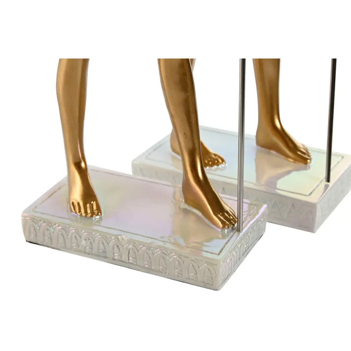 Декоративна фигурка Home ESPRIT Бял Златен Смола