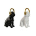 Декоративна фигурка Home ESPRIT Бял Черен Златен Куче 12 x