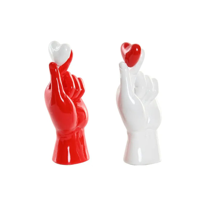 Декоративна фигурка Home ESPRIT Бял Червен Ръка 12 x 8,5 x