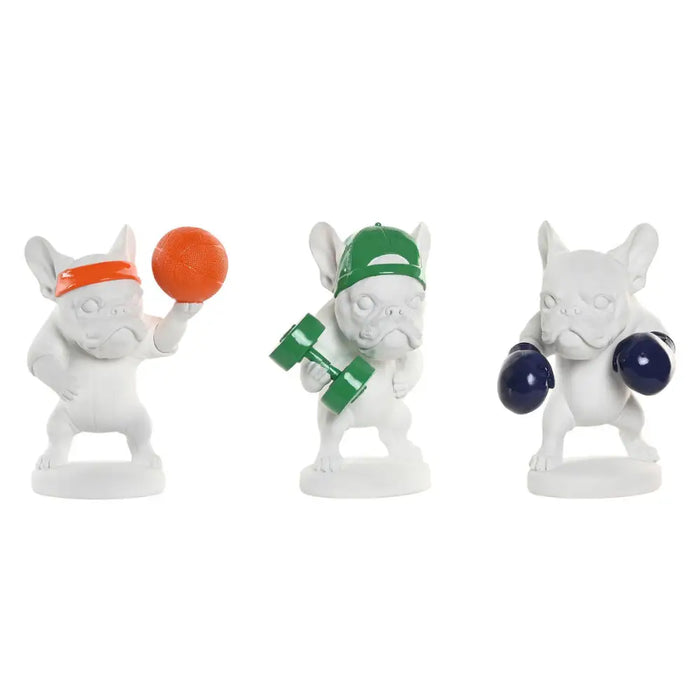 Декоративна фигурка Home ESPRIT Бял Многоцветен Куче 17 x