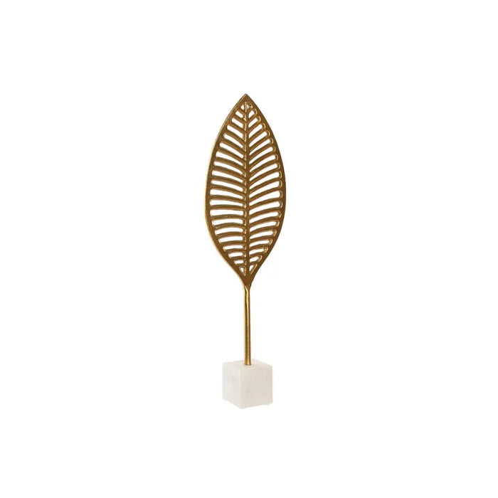 Декоративна фигурка Home ESPRIT Бял Златен Лист на растение
