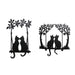 Декоративна фигурка Home ESPRIT Черен Котки Shabby Chic 43