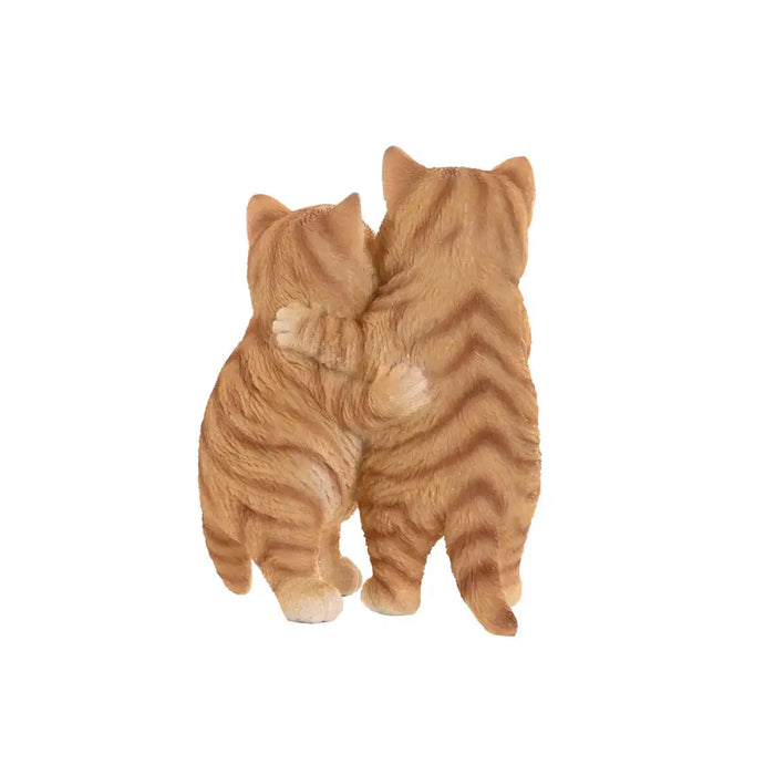 Декоративна фигурка Home ESPRIT Кафяв Сив Котки 13,5 X 9 X