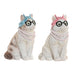 Декоративна фигурка Home ESPRIT Син Бял Розов Котка 13,5 X