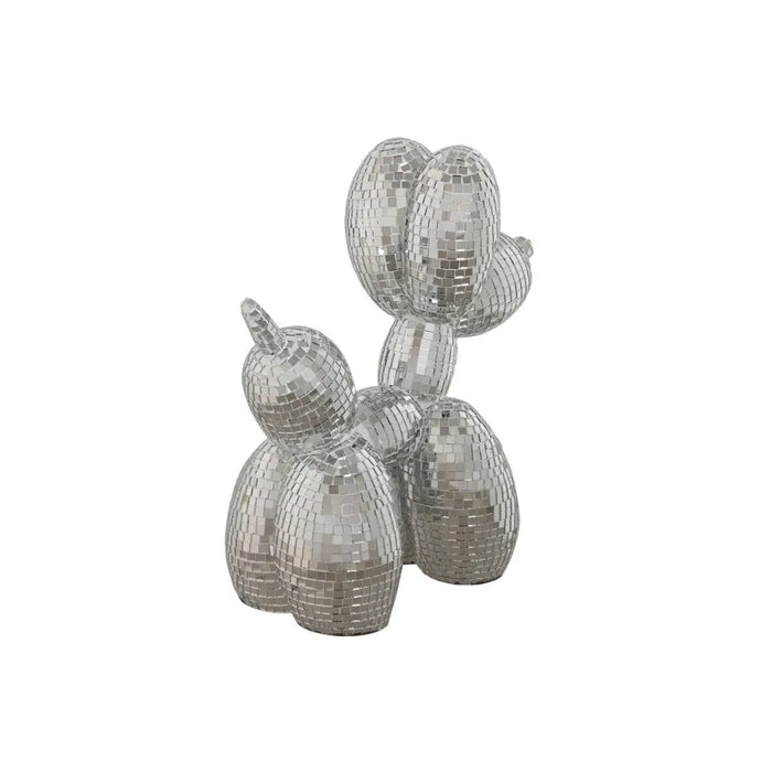 Декоративна фигурка Home ESPRIT Сребрист Куче 26 x 12 x 26