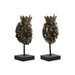 Декоративна фигурка Home ESPRIT Тъмно сив Лъв Корона 21 x