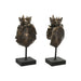 Декоративна фигурка Home ESPRIT Тъмно сив Лъв Корона 21 x