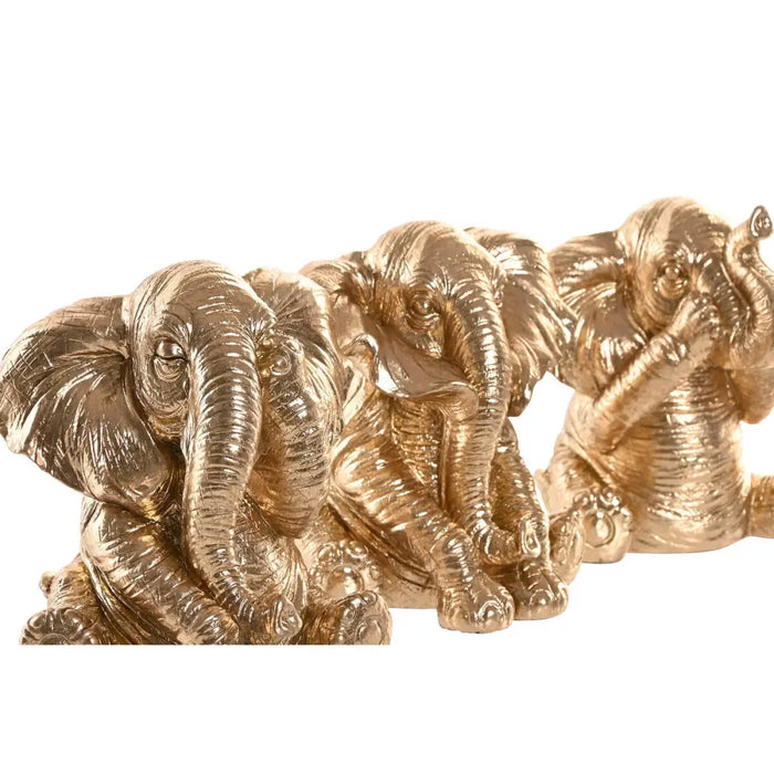 Декоративна фигурка Home ESPRIT Златен Слон 13 x 12 x 14 cm