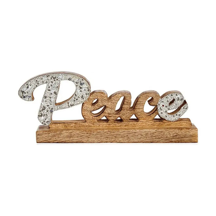 Декоративна фигурка Peace Пурпурин 6 x 13 x 31 cm Сребрист