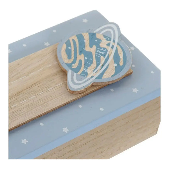 Декоративна кутия DKD Home Decor Естествен Алуминий Дървен