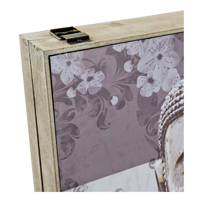 Декоративна кутия DKD Home Decor Сив Дървен MDF Буда