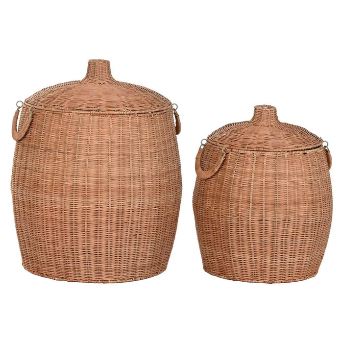 Декоративна кутия Home ESPRIT Естествен Метал Тропически (2