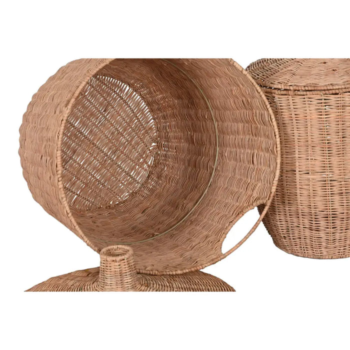 Декоративна кутия Home ESPRIT Естествен Метал Тропически (2