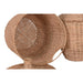 Декоративна кутия Home ESPRIT Естествен Метал Тропически (2