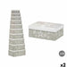 Декоративна кутия Pincello 63 63 Бял Сив Картон (2 броя)